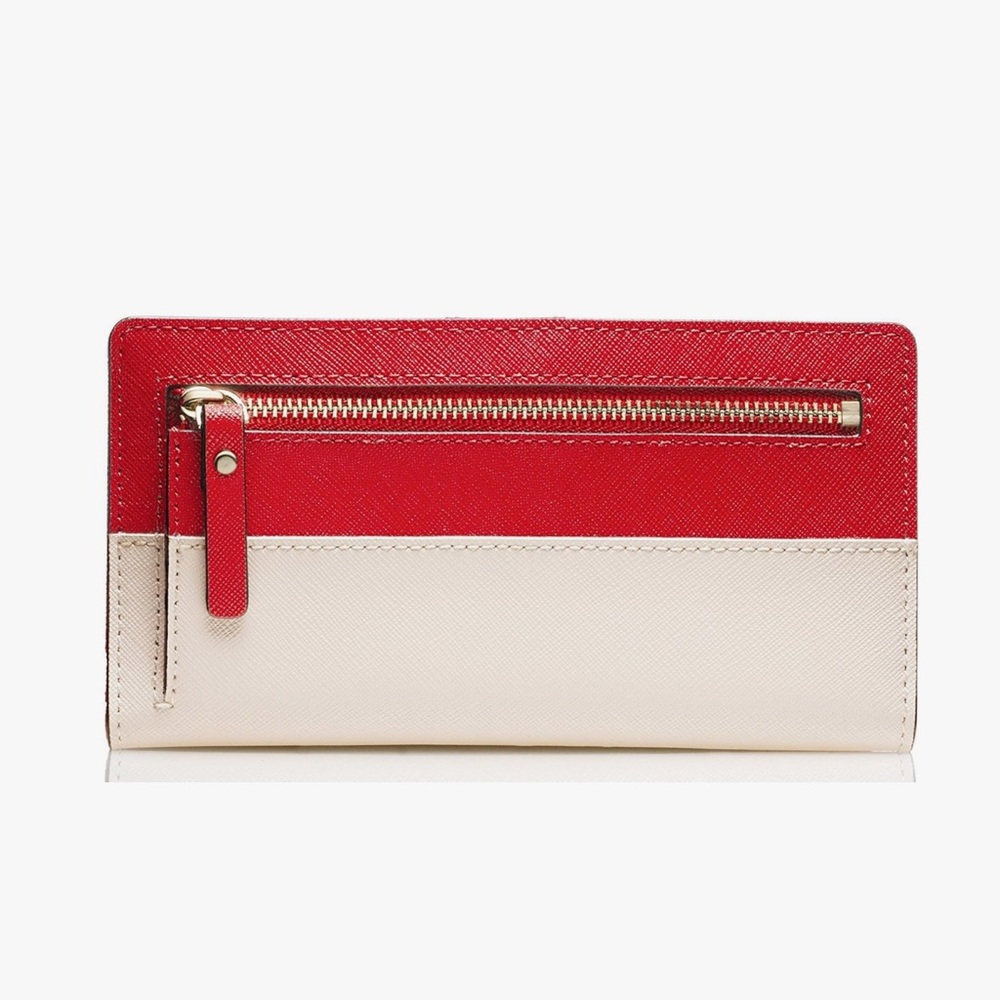 Kate Spade New York Stacy Bi Fold Wallet Cherry - Picture 2 of 15